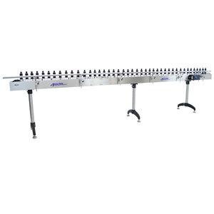 chain conveyor / for bottles / horizontal / height-adjustable