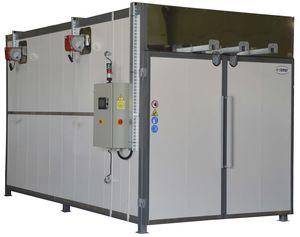 heat treatment oven / powder coating / truck-in / gas