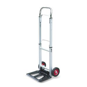 folding hand truck / for transportation / narrow-aisle / aluminum