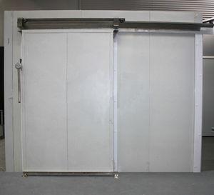 sliding doors / metal / for cold storage / industrial