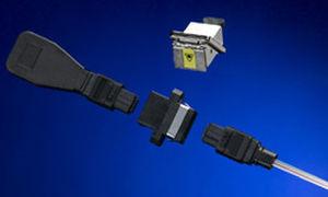 MPO fiber optic cable harness / low-loss / EMI