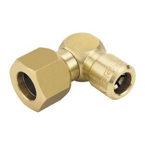 hydraulic adapter / for pipes / female hose / brass