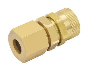 hydraulic adapter / for pipes / threaded / brass