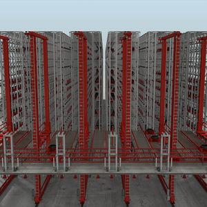 vertical automatic storage system / horizontal / with stacker crane / for warehouses