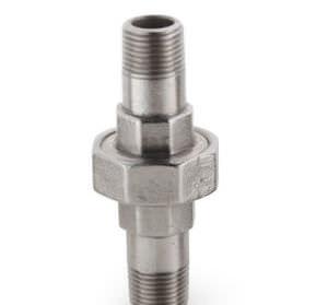 union fitting / threaded / straight / hydraulic