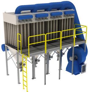 bag dust collector / pulse-jet backflow / compact / modular