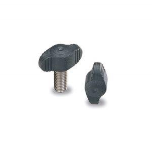 threaded knob / butterfly / stainless steel / brass