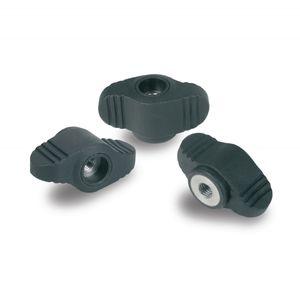 threaded knob / butterfly / steel / stainless steel