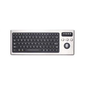 desktop keyboard / with trackball / stainless steel / silicone rubber