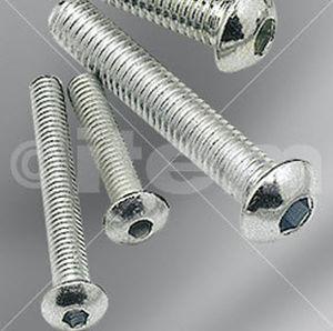 screw / button head / zinc-coated steel