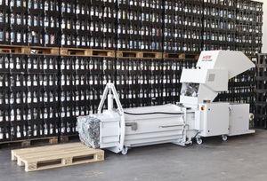 horizontal crusher-compactor / for PET bottles / automatic / robust