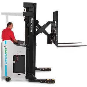 electric reach truck / stand-on / industrial / for warehouses