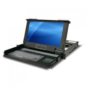 rack drawer keyboard / 86-key / with touchpad / with LCD screen