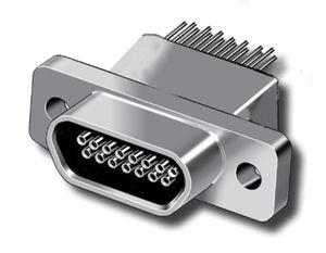 data connector / micro-D / rectangular / screw-locked