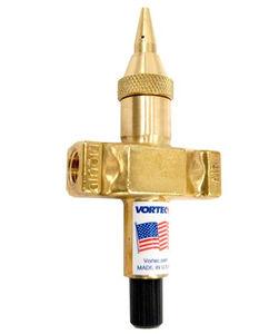 spray atomizing nozzle / very fine atomization / for liquids / compressed air