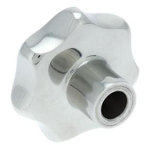 threaded knob / star / stainless steel