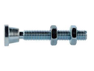 threaded stud / steel / with articulated head / with 2 nuts