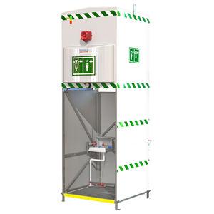 floor-standing safety shower / indoor / outdoor / with eyewash and face wash station