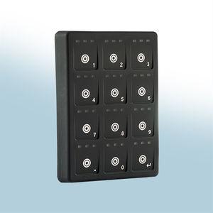 12-key keypad / panel-mount / silicone rubber / for access control