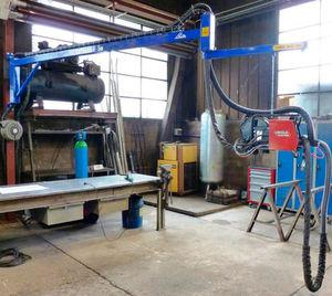 mobile jib crane / articulated / for welding