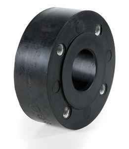 rubber pipe expansion joint / round / screw-in / for water
