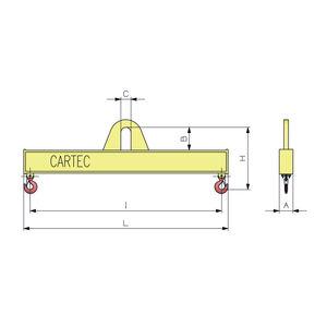 horizontal lifting beam / fixed