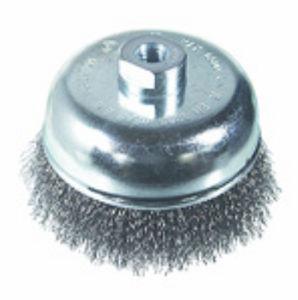 cup brush / knotted / for grinding processes / metal