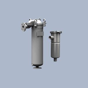 liquid filter housing / single-bag / stainless steel / plastic