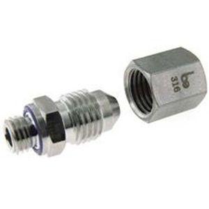 threaded fitting / straight / 37° flare / pneumatic
