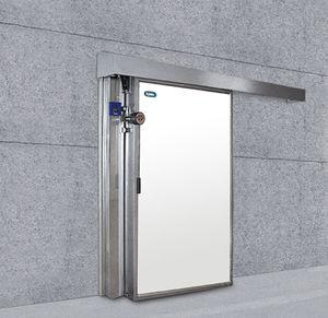 sliding doors / stainless steel / for cold storage warehouses / fireproof
