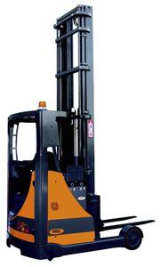 electric reach truck / side-facing seated / compact / handling