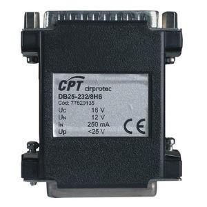 D-sub connector / rectangular / screw-locked / with surge arrester