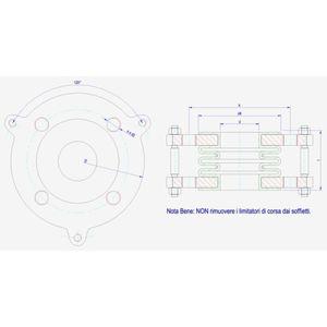 metal pipe expansion joint / round / screw-in / flange