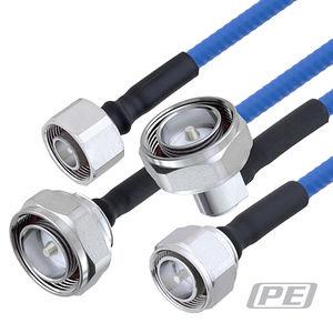 DIN cable assembly / RF / coaxial / straight