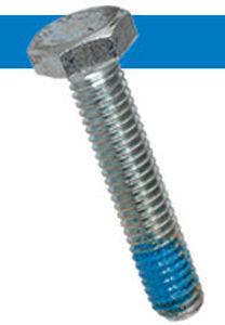 bolt with hexagonal head / steel / push-fit / with captive safety washer