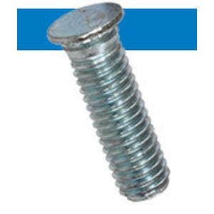 threaded stud / zinc-coated steel / crimp-on