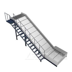 chain conveyor / for the recycling industry / for waste / plate