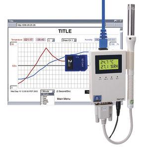 temperature and humidity data-logger / dew-point / Ethernet / with LCD display