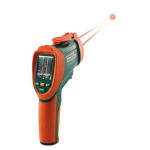 infrared thermometer / digital / hand-held / with double laser