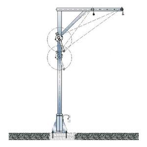 pillar jib crane / with winch / stainless steel