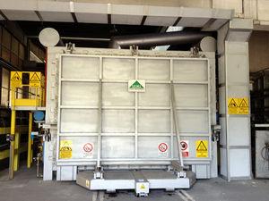 reheating furnace / car bottom / gas / for aeronautical applications