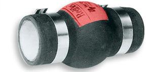 rubber pipe expansion joint / round / screw-in / construction