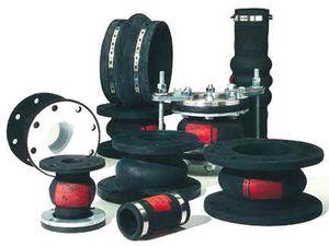 rubber pipe expansion joint / round / flange / wastewater