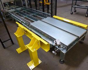 pallet conveyor / belt / driven roller / chain