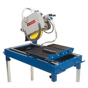 circular saw / for stone and concrete / traveling-head / sliding