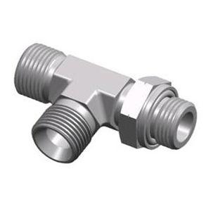 threaded fitting / T / hydraulic / seal