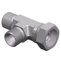 threaded fitting / T type / hydraulic / male-female