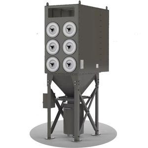 cartridge dust collector / pneumatic backblowing / self-cleaning / compact