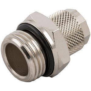 threaded fitting / straight / for compressed air / nickel-plated brass