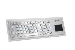 keyboard with mechanical keys / 66-key / with touchpad / stainless steel